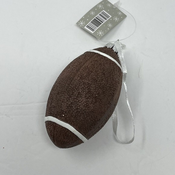 New‎ Brown Football Sport CHRISTMAS Tree ORNAMENT  3.5” Ball Boys Gift - Picture 2 of 7
